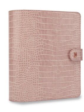 NWT NOTIQ Wild Rose Croco Desk Folio Ringless Agenda Planner Cover 9x10.5”